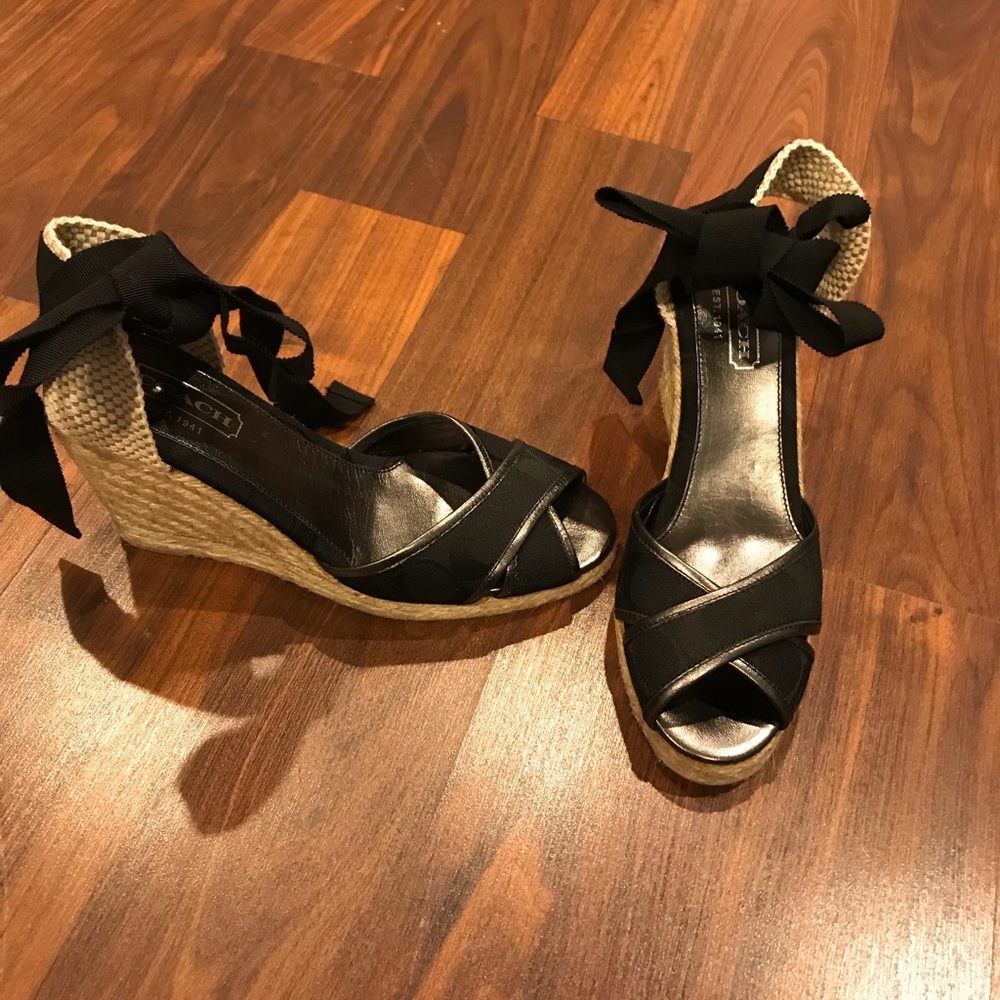 $160 Coach Espadrilles Wedges